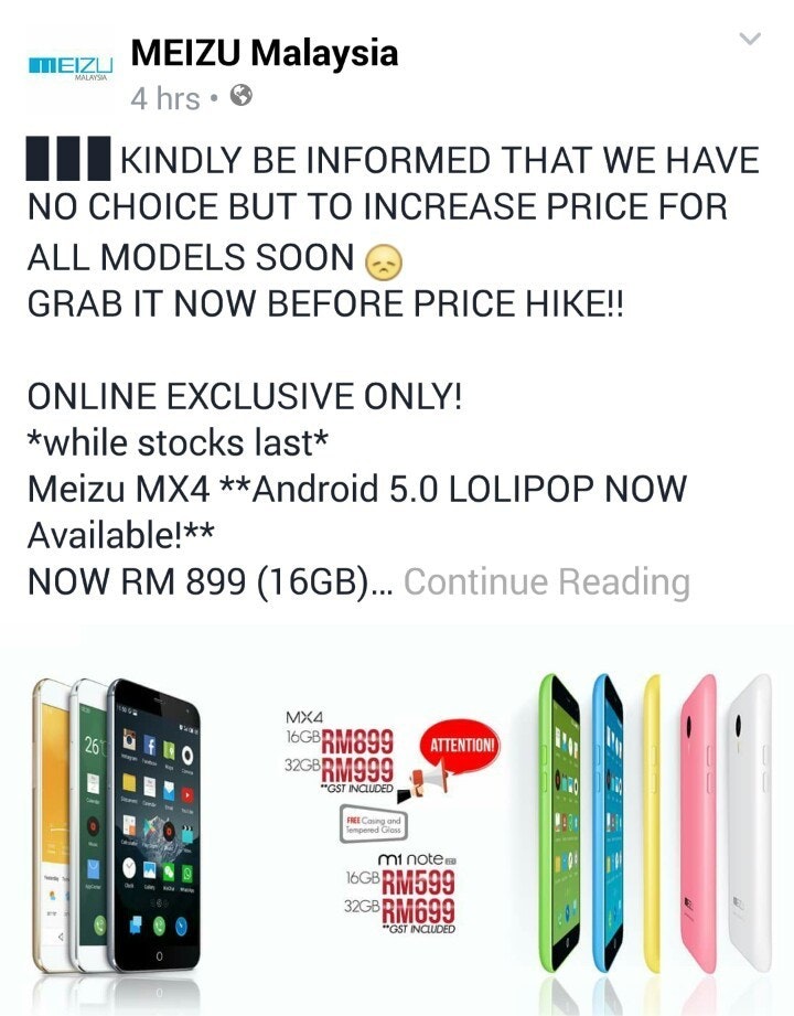 meizu-malaysia-phone-increase-price