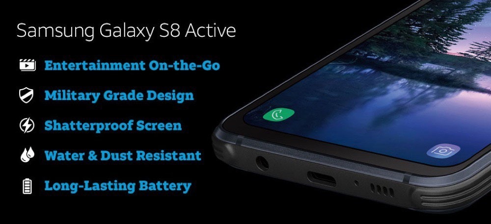 是Galaxy S8 Active再由美國AT&T獨賣 為了防護功能取消曲面螢幕設計這篇文章的首圖