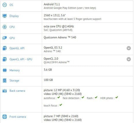 是Google Pixel XL 2 現身跑分網站:5.6吋屏+高通835處理器的第3張圖