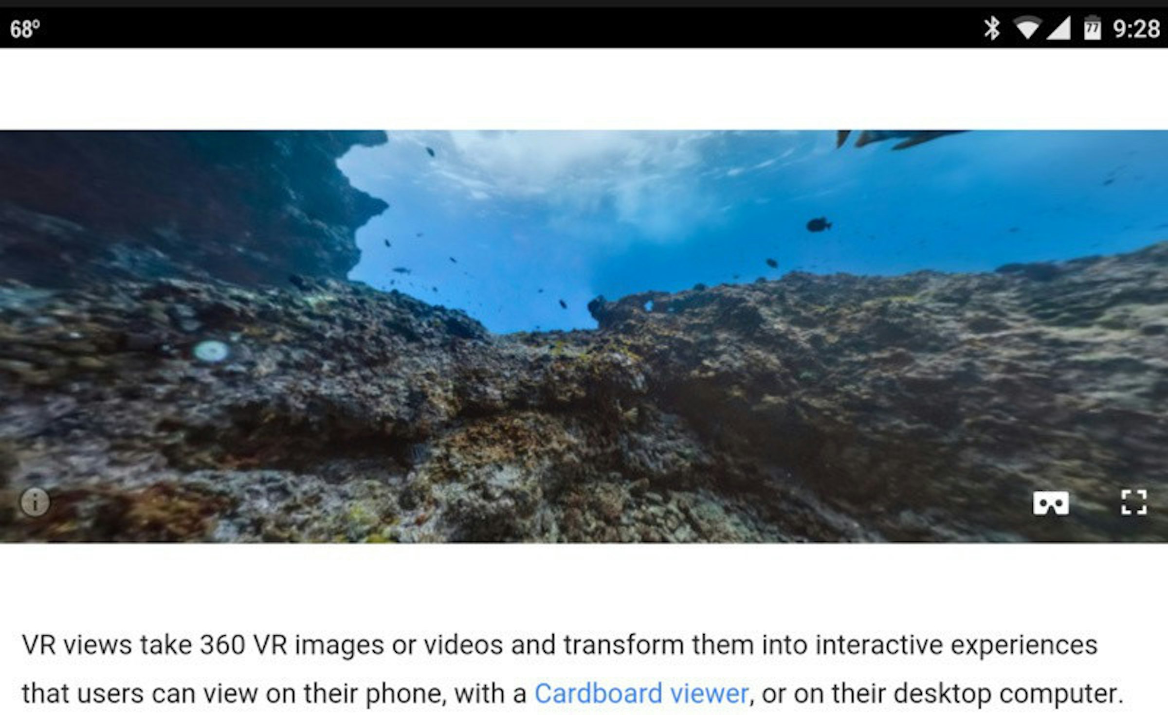 是Google Chrome瀏覽器也將對應VR模式這篇文章的首圖