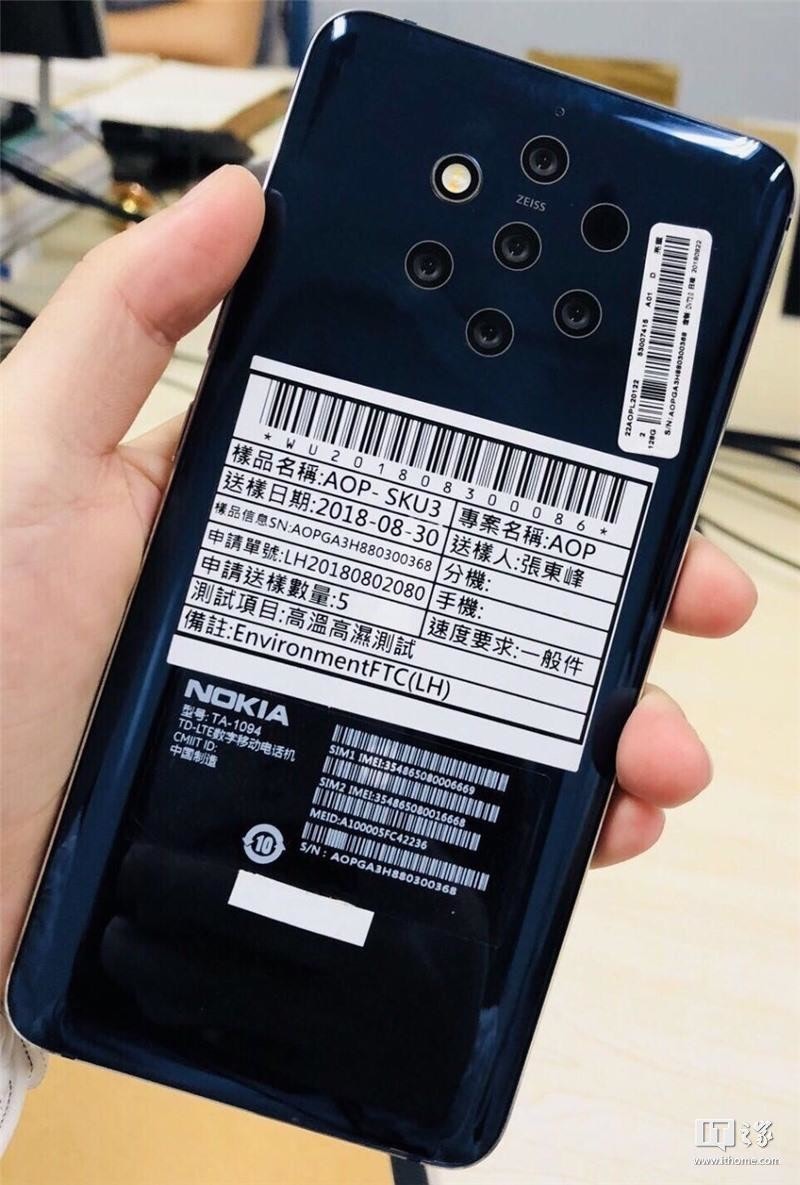 是Nokia 9外觀曝光 搭載特殊環狀排列的5鏡頭相機模組的第3張圖