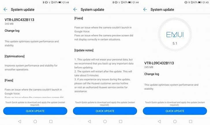 是Huawei P10迎來首個系統更新,主要修復相機相關問題的第3張圖