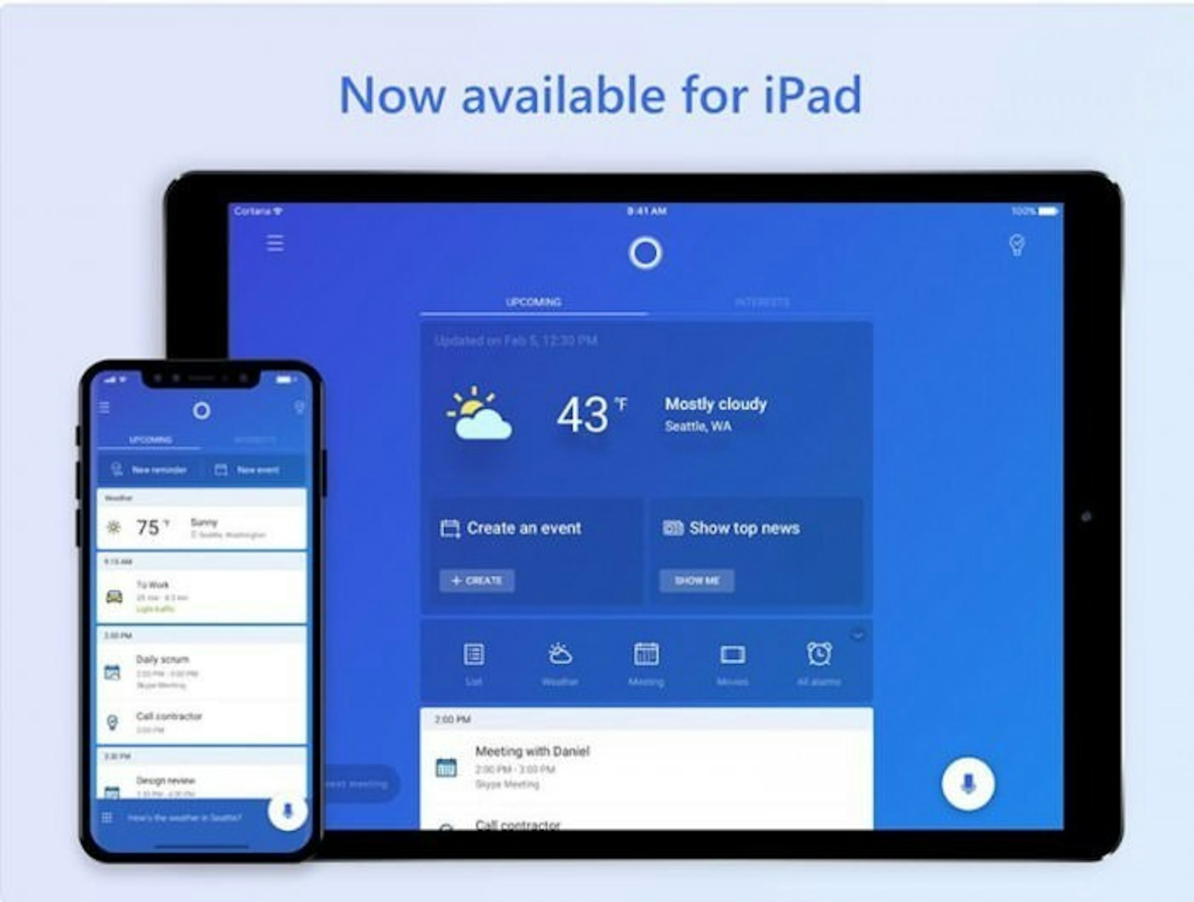 是iOS版Cortana加入iPad操作介面優化 反應速度提昇20%這篇文章的首圖