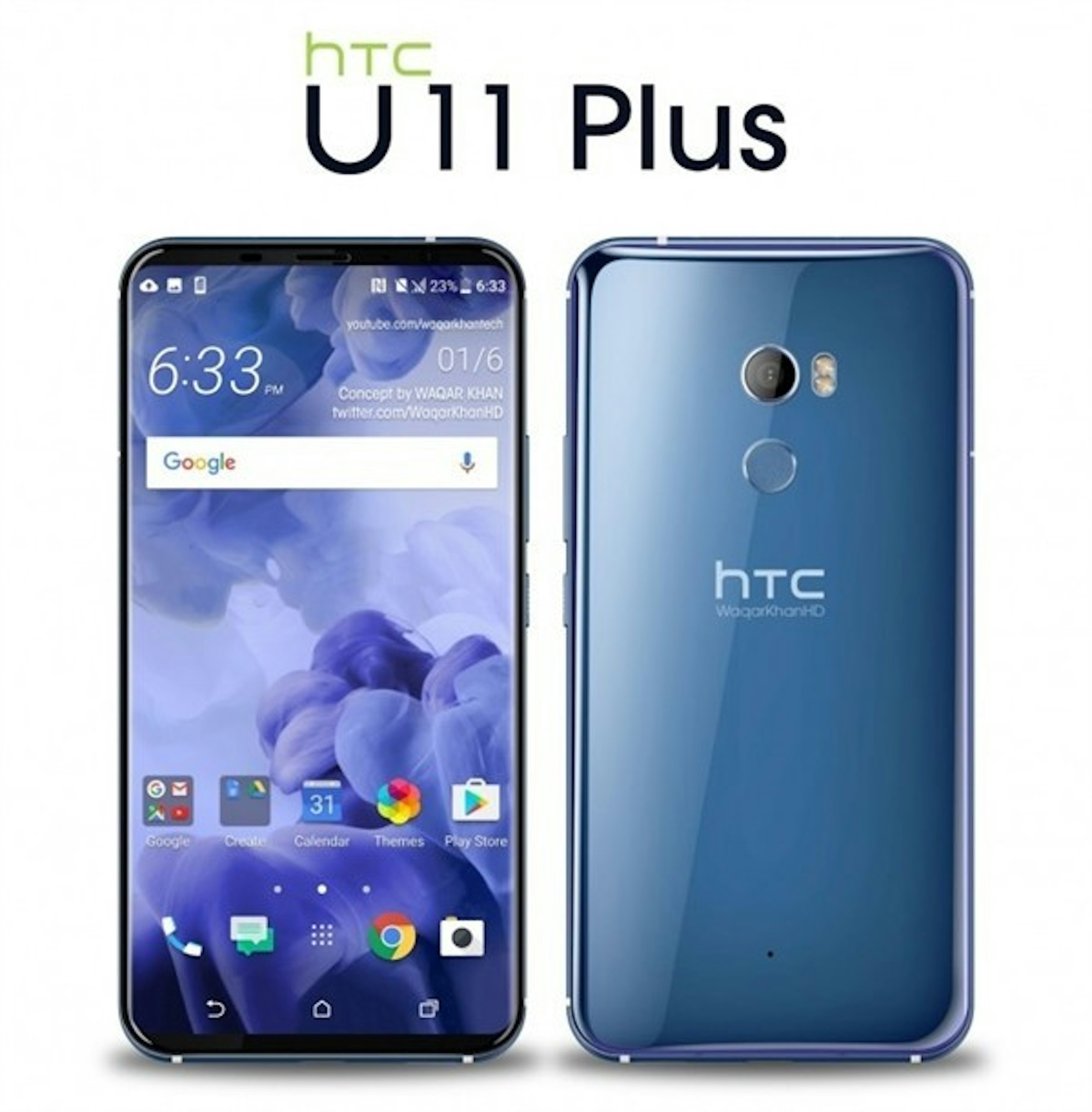 是這全面屏有感！HTC新旗艦HTC U11 Plus外形/配置曝光：5.99寸+Snapdragon 835！這篇文章的首圖