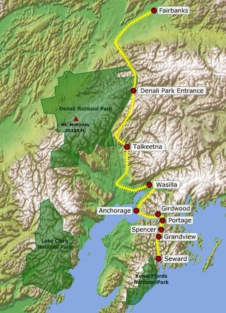 是【美國.阿拉斯加】Anchorage 到 Fairbanks 的火車行程 – Alaska Railroad這篇文章的首圖