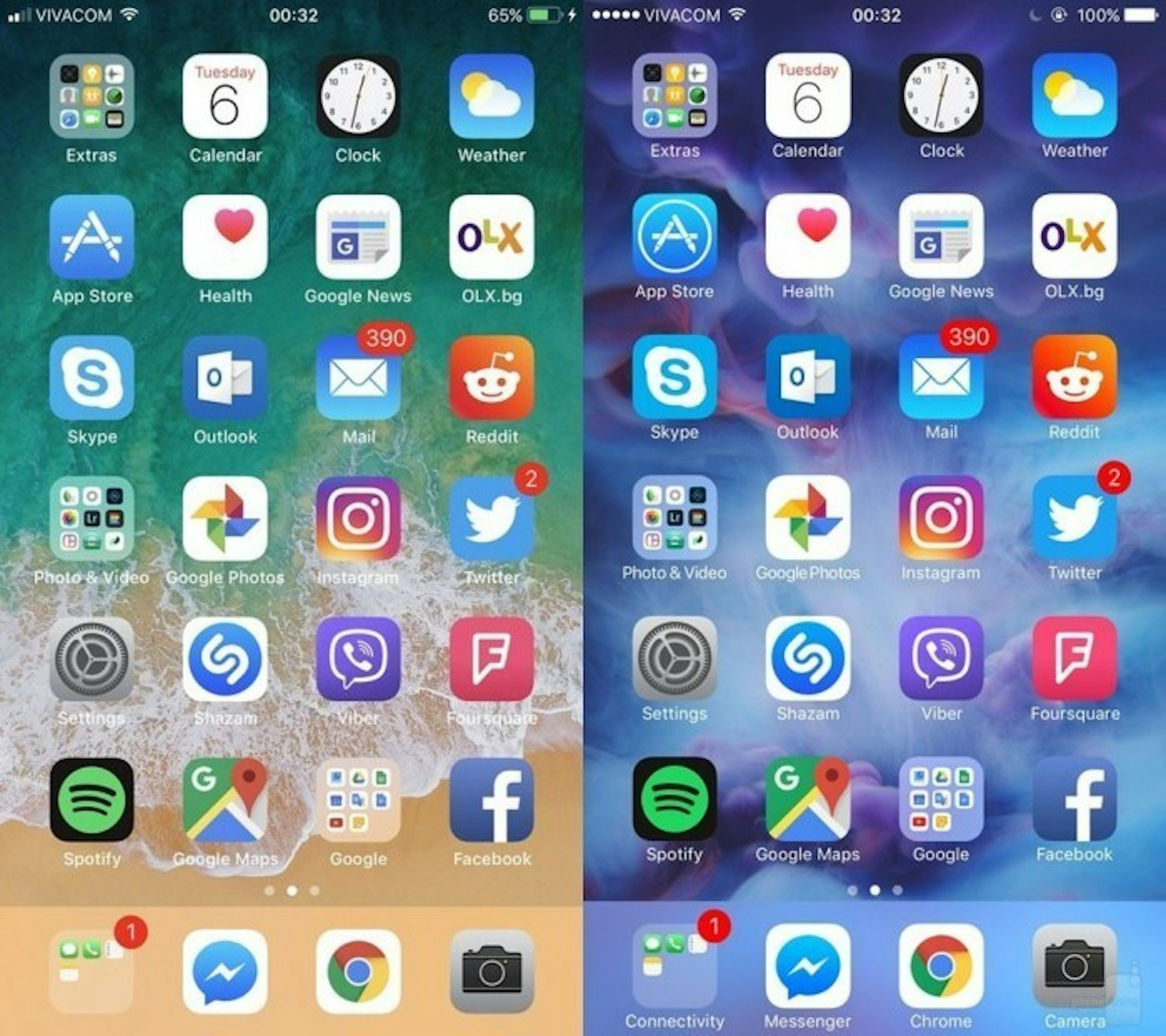 是一系列對比圖，讓你看清iOS 10與iOS 11系統界面設計到底有什麼不同！這篇文章的首圖