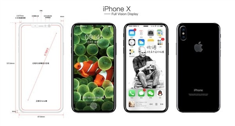 Iphone 8外型 配置曝光 實體home鍵丟掉 頂部只有一個開孔 1238 Cool3c