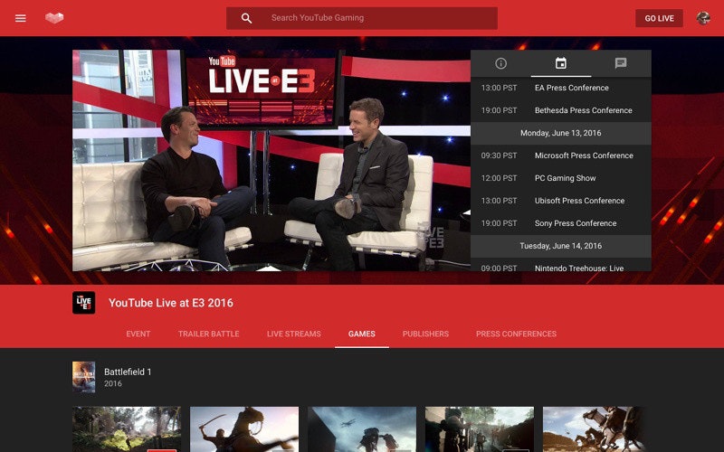 是YouTube Gaming再次擔任E3重點發表直播這篇文章的首圖