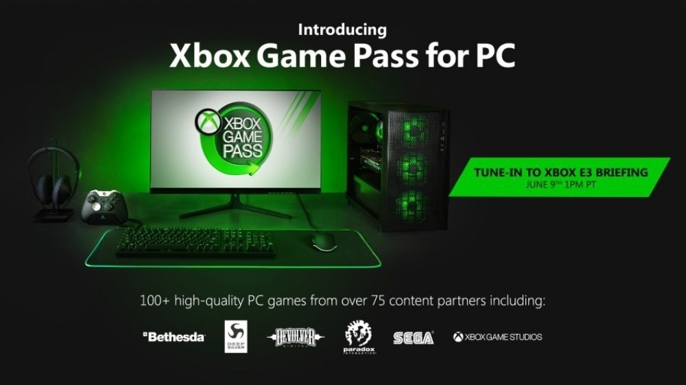 微軟將推出PC版Xbox Game Pass遊戲訂閱服務 提供Bethesda、SEGA等大廠超過百款遊戲