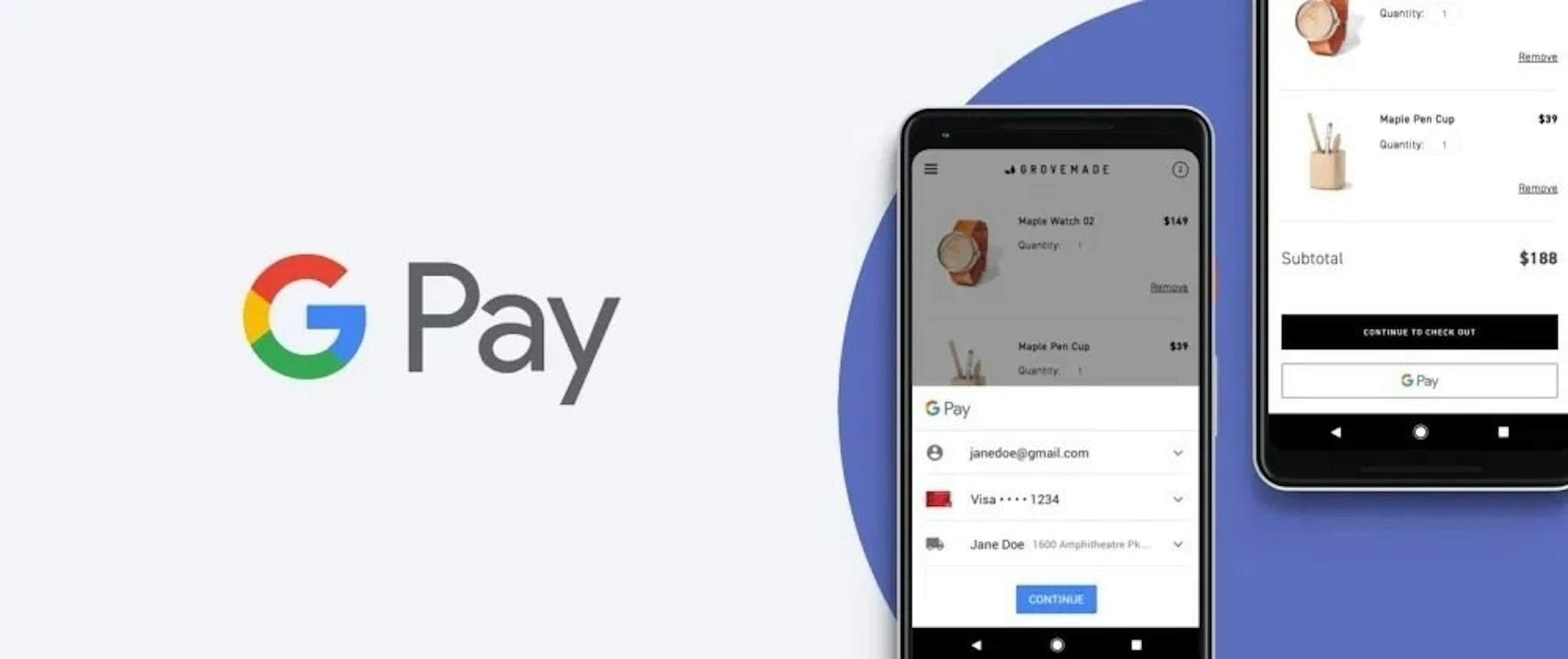 照片中提到了Quantity、Remove、Mapie Pen Cup，跟谷歌有關，包含了Google Pay、Google Pay、支付系統、付款、特茲