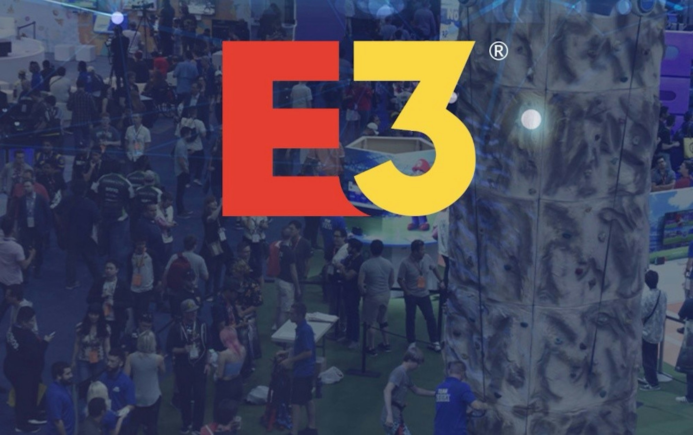 照片中提到了E3、(R，包含了E3取消、2020年電子娛樂博覽會、E3 2017、娛樂軟件協會、電子遊戲產業