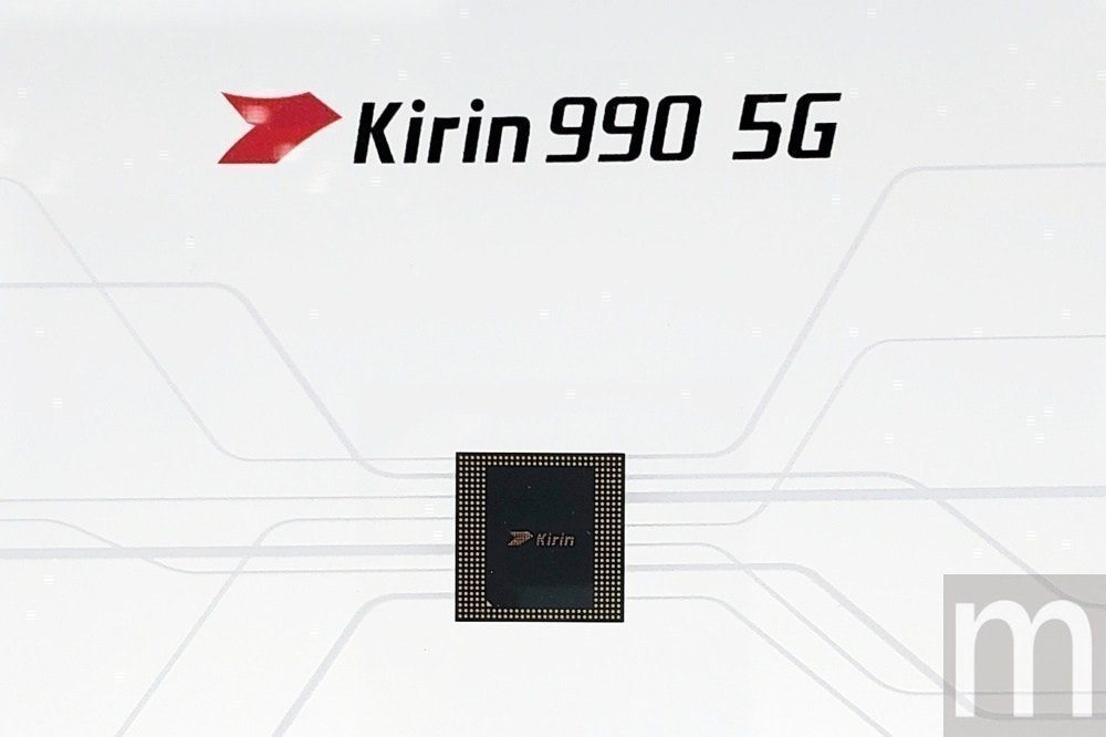 照片中提到了Kirin 990 5G、P Kirin、m，包含了了華為、海思、了華為、中央處理器、移動電話