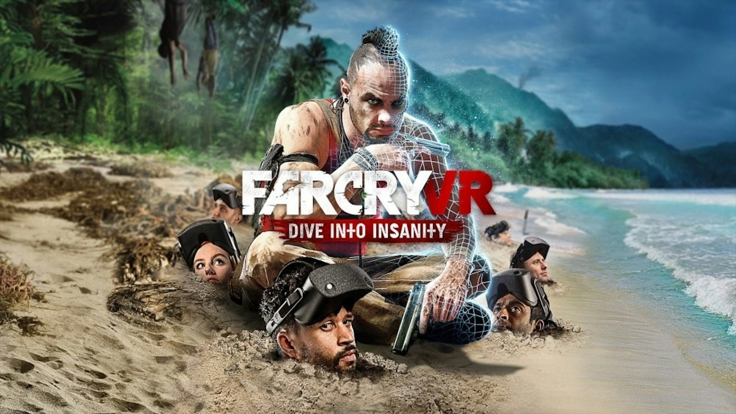 照片中提到了FARCRY R、DIVE IN+O INSANI+Y，跟相距甚遠有關，包含了孤島驚魂3、孤島驚魂3、孤島驚魂6、育碧