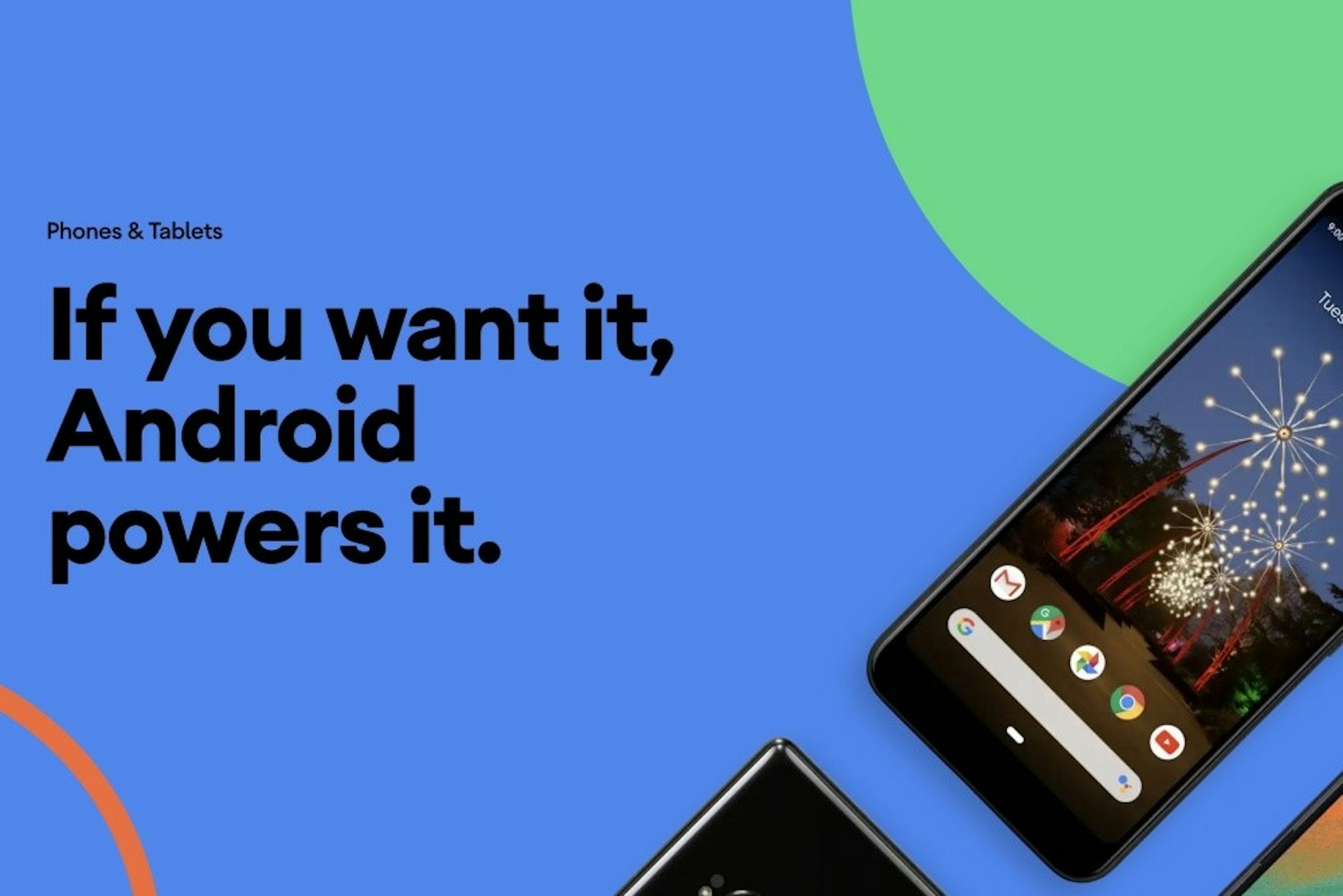 照片中提到了Tues、If you want it,、Android，包含了蜂窩網絡、手機、功能手機、Android 10、蜂窩網絡