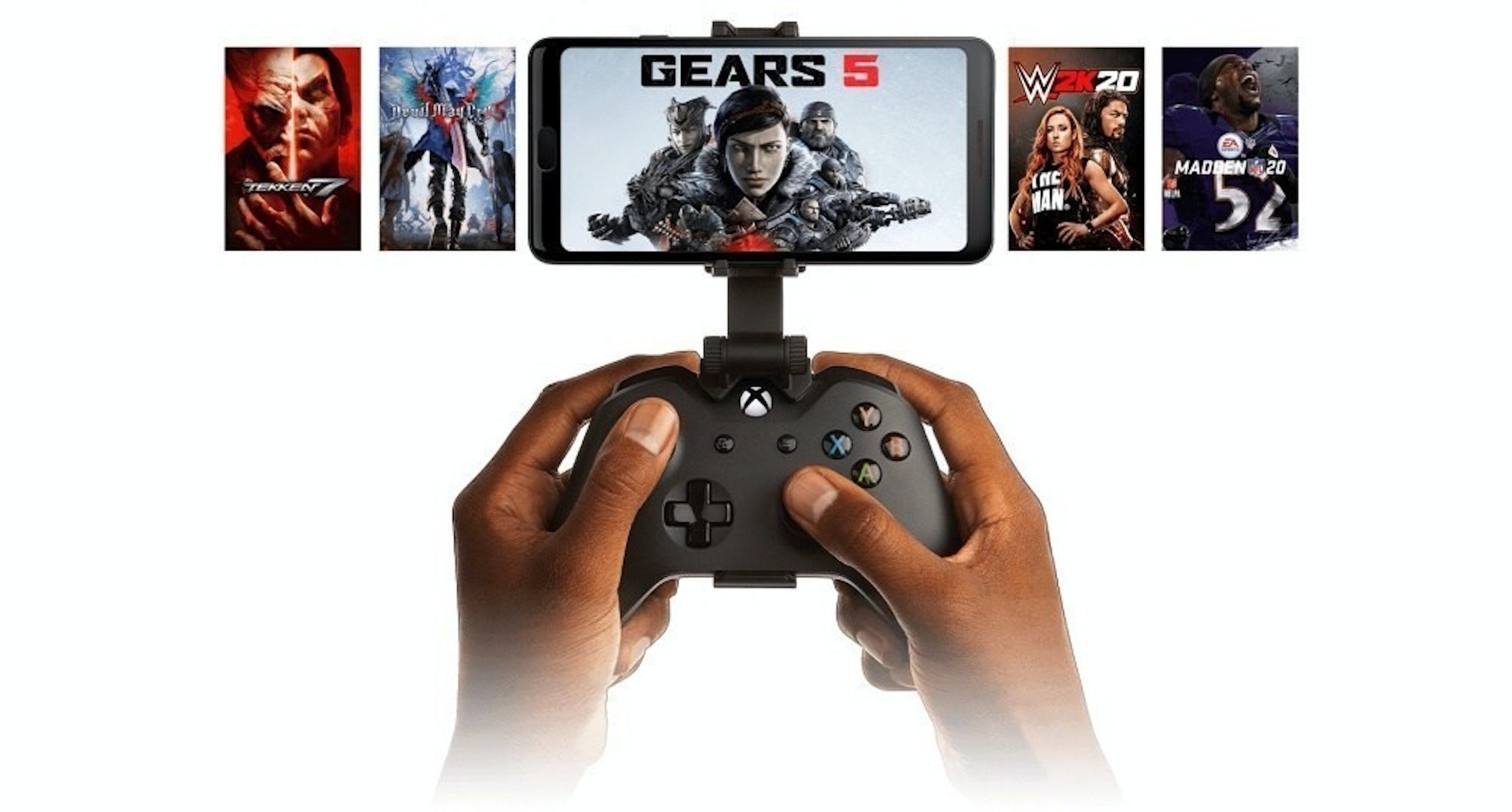 照片中提到了園、GEARS 5、WK20，跟EA體育有關，包含了微軟xcloud、菲爾·斯賓塞、雲、雲遊戲、微軟公司