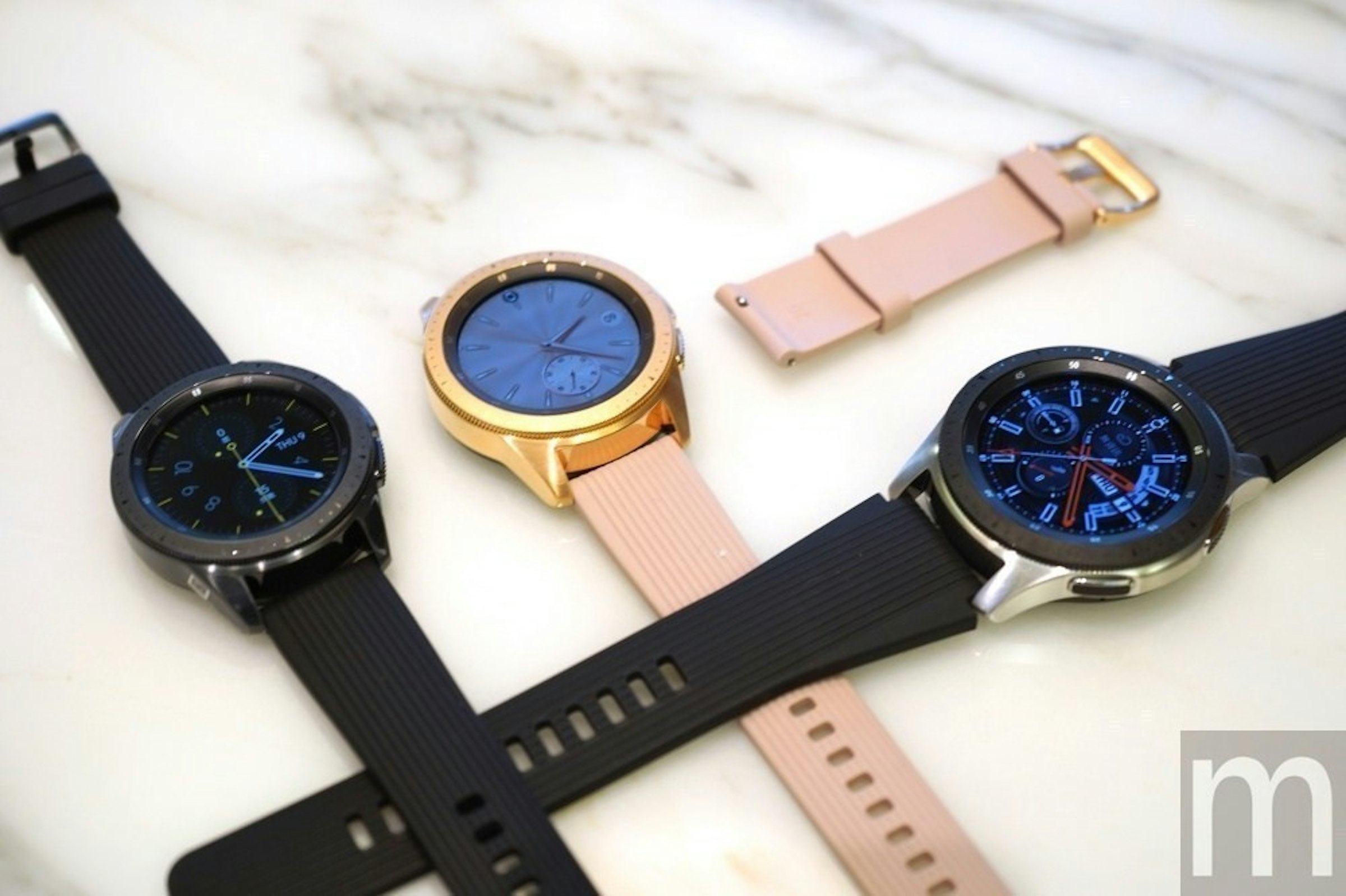 照片中提到了...、111、Im，包含了銀河手錶、三星Galaxy Note 9、三星Gear S3、三星Galaxy Note 3、智能手錶