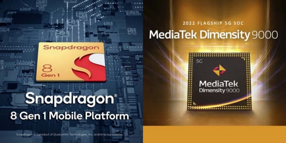 照片中提到了2022 FLAGSHIP 5G SOC、MediaTek Dimensity 9000、Snapdragon，跟索那西、梅貝爾卡特有關，包含了尺寸 9000、聯發科、高通公司、中央處理器、集成電路