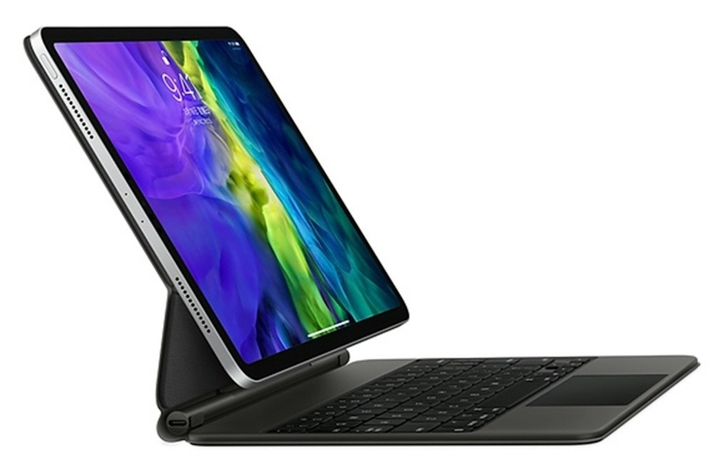 照片中提到了.，跟Motoren Technik Mayer、蘋果公司。有關，包含了ipad pro 11 2020 魔術鍵盤、計算機鍵盤、魔術鍵盤、iPad Pro、iPad Pro 2