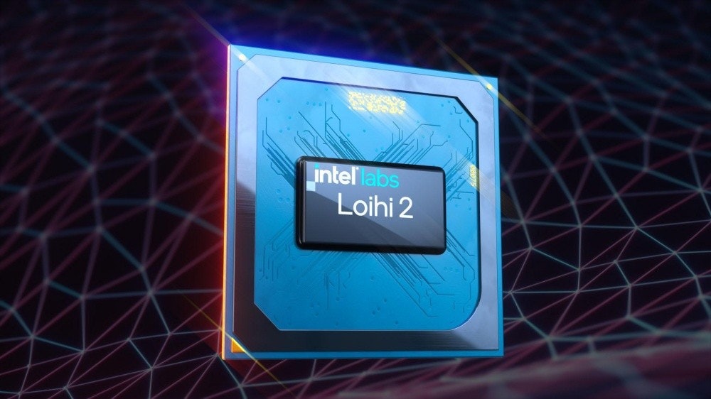 照片中提到了intellabs、Loihi 2,包含了小工具、電腦、軟件、電子產品、移動設備