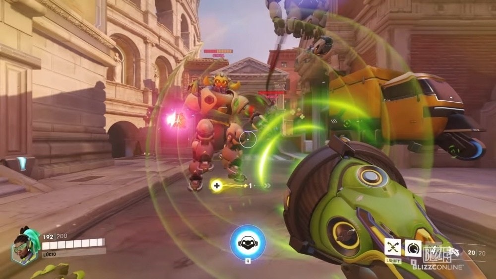 照片中提到了192 200、20 20、LÚCIO,包含了電腦遊戲、守望先鋒2、守望先鋒、任天堂遊戲、遊戲玩家