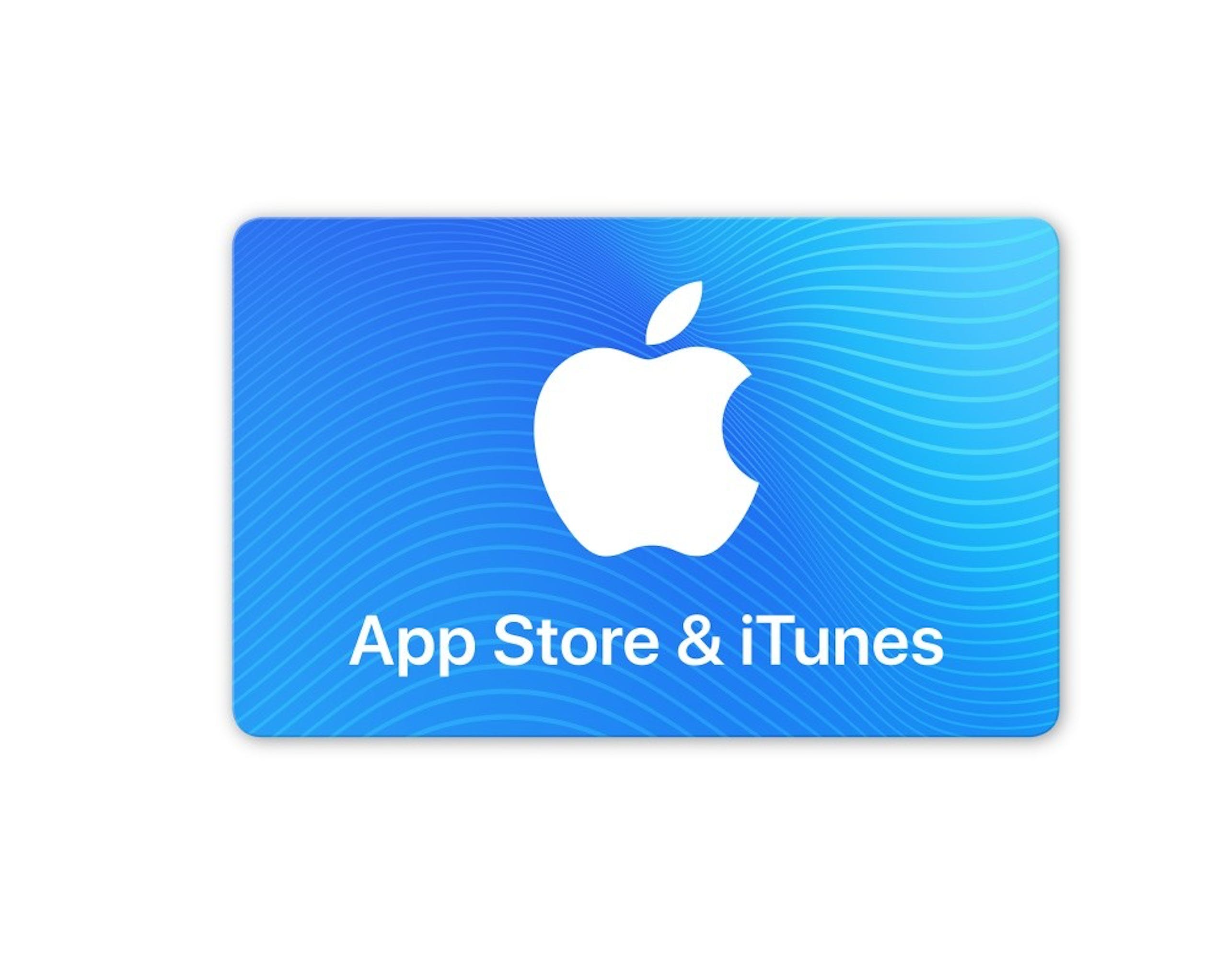 照片中提到了App Store & iTunes，跟蘋果公司。、蘋果公司。有關，包含了應用商店和 iTunes 禮品卡、應用商店和 iTunes 禮品卡、禮物卡、iTunes 代碼歐元、蘋果