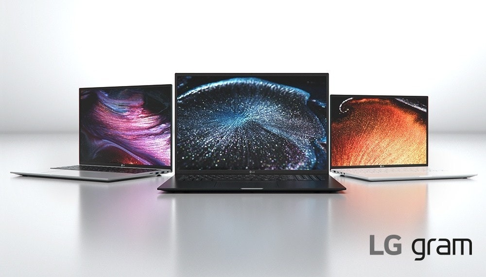 照片中提到了LG gram，包含了LG克、LG筆記本電腦、LG Gram 17Z990、LG、長寬比16:10