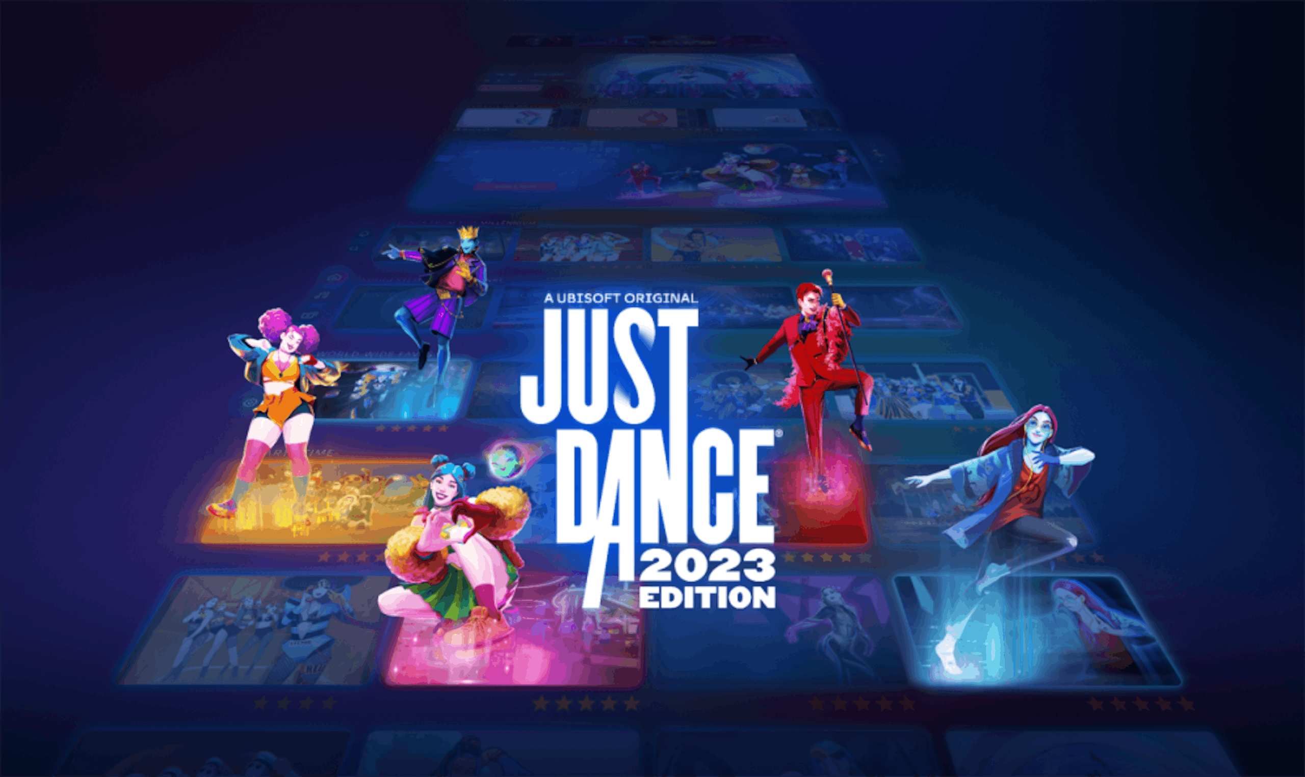 照片中提到了A UBISOFT ORIGINAL、JUST、DANCE,包含了階段、2015全球公民節、舞力全開 2023、Z空間、跨西伯利亞管弦樂團