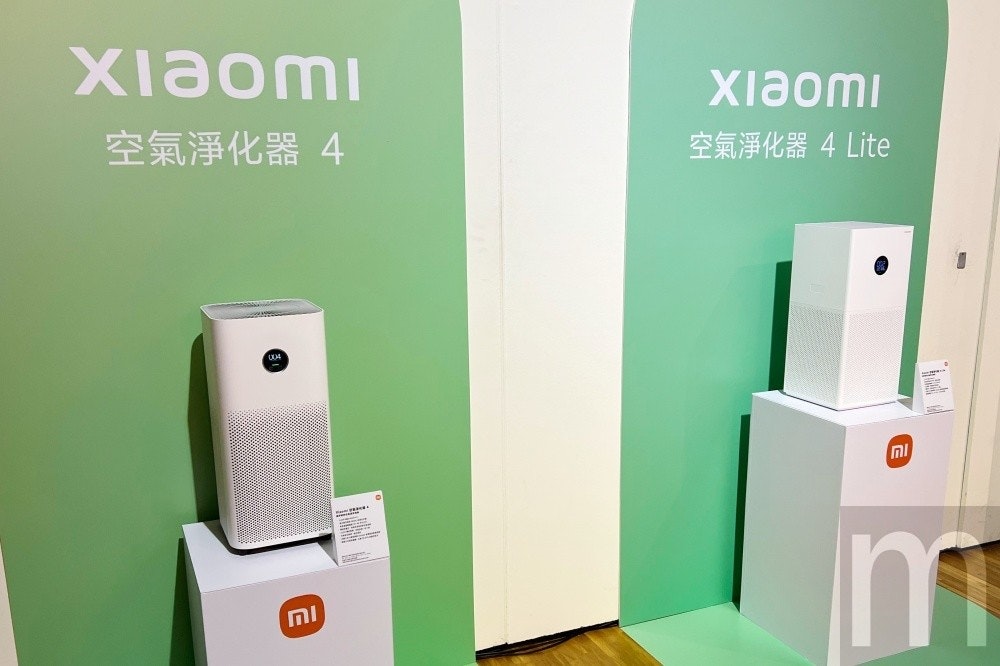 照片中提到了Xiaomi、Xiaomi、空氣淨化器 4，跟捷訊、康康集團有關，包含了家用電器、小米、紅米 Note 11、空氣淨化器、小米