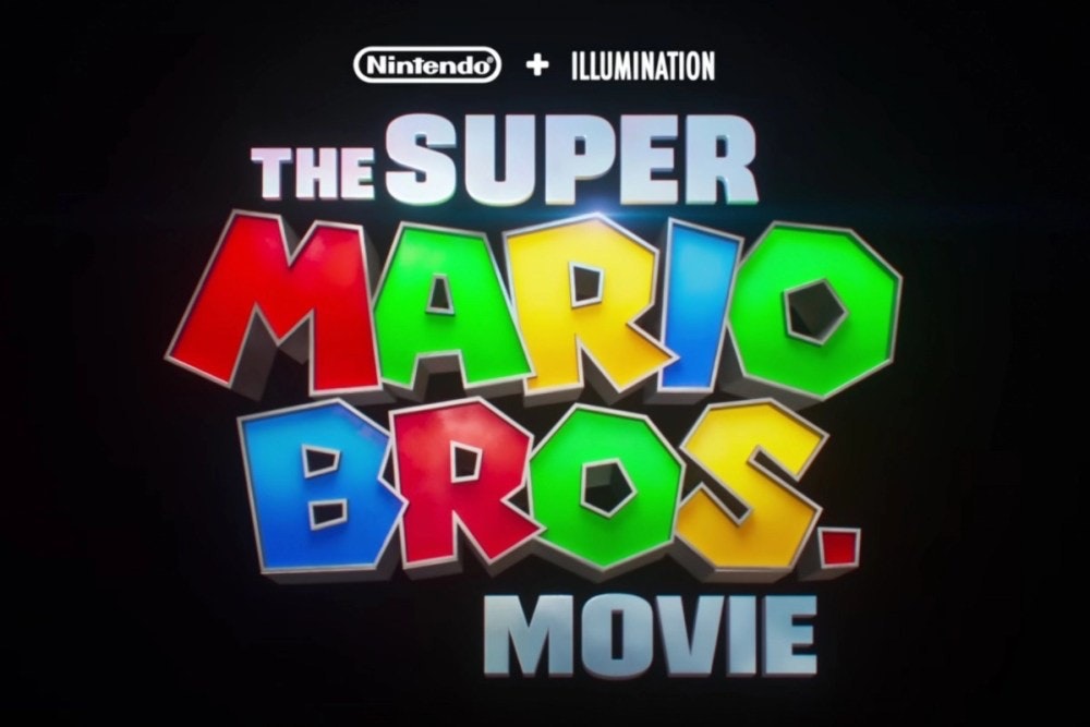 照片中提到了Nintendo + ILLUMINATION、THE SUPER、MARIO，跟任天堂、馬里奧有關，包含了3ds AR卡、路易吉、預告片、照明