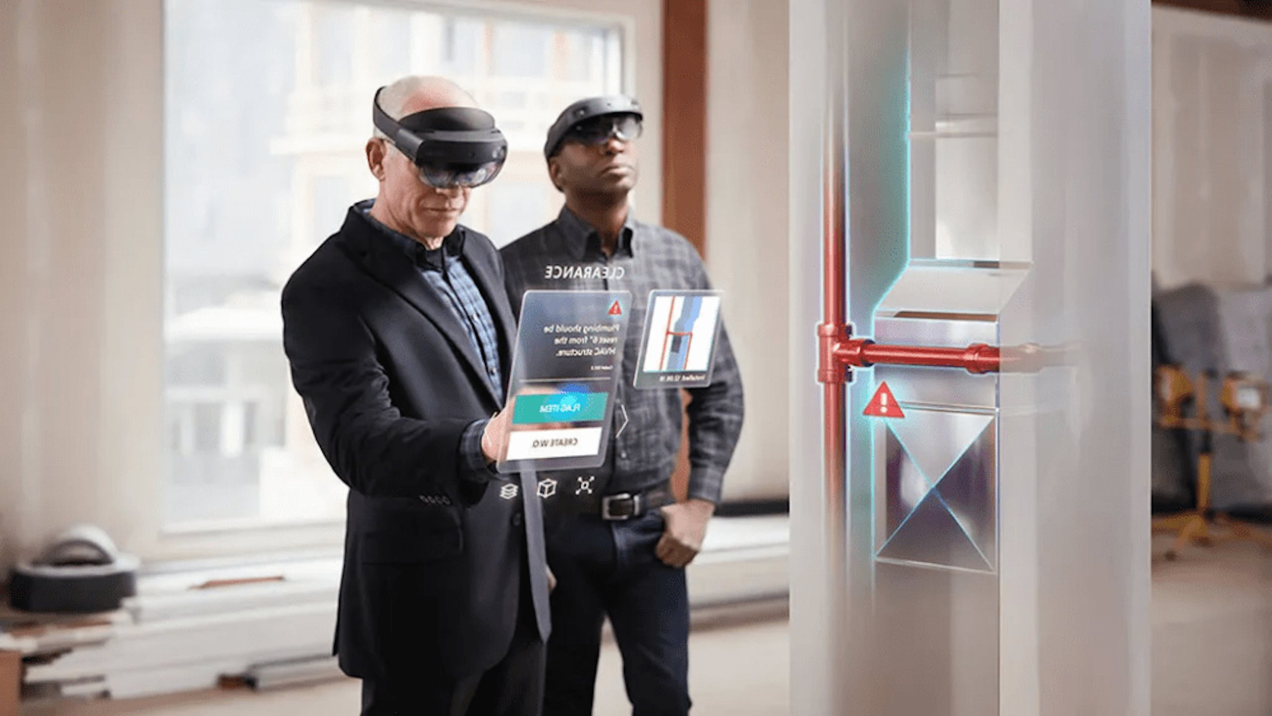 照片中提到了3DMARAD、d bluord pnidmut、w most，包含了微軟公司、微軟公司、微軟、微軟HoloLens、增強現實