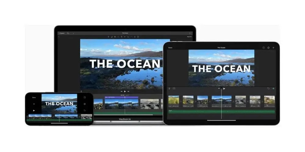 照片中提到了The Oce、THE OCEAN、THE OCEAN，包含了蘋果電影、的MacBook、電影、蘋果、蘋果系統