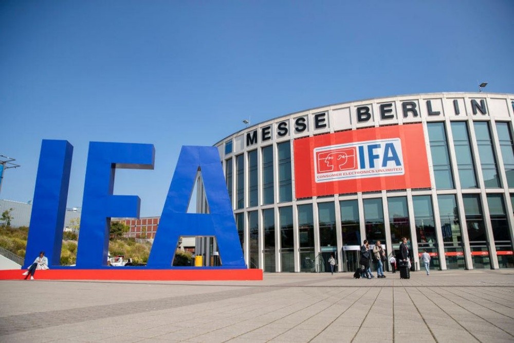 照片中提到了IEA、BERLIN、MESSE，包含了柏林信使、國際會議中心 ICC 柏林、IFA 2021、IFA 2022、IFA 2020