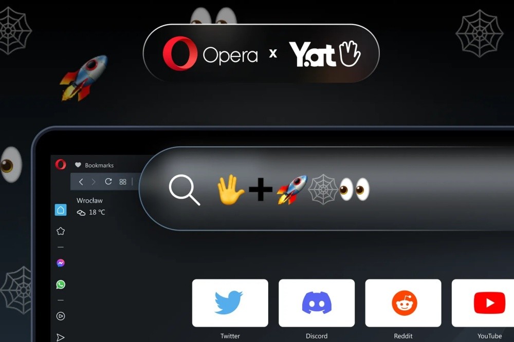 照片中提到了Opera x YatU、Bookmarks、C 88，跟星葉、優政有關，包含了電子產品、網頁瀏覽器、歌劇、統一資源定位器、互聯網