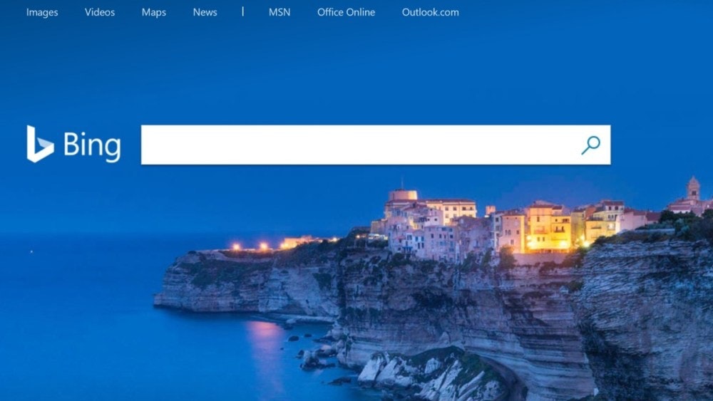 照片中提到了Images Videos Maps News I、Bing、MSN,跟必應有關,包含了博尼法喬國家公園、微軟必應、搜索引擎、博尼法喬、必應視覺搜索