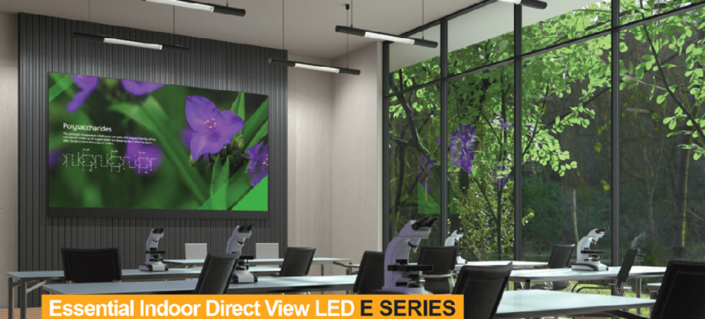 照片中提到了Polysaccharides、nenener、Essential Indoor Direct View LED E SERIES,包含了室內設計、液晶顯示器、中央處理器、至強、圖形處理單元