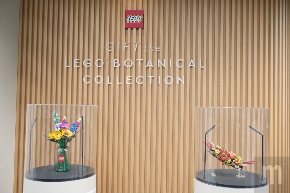 照片中提到了LEGO、GIFT the、EGO BOTANICAL，跟樂高積木有關，包含了壁、窗口、窗簾、窗簾、/ m / 083vt