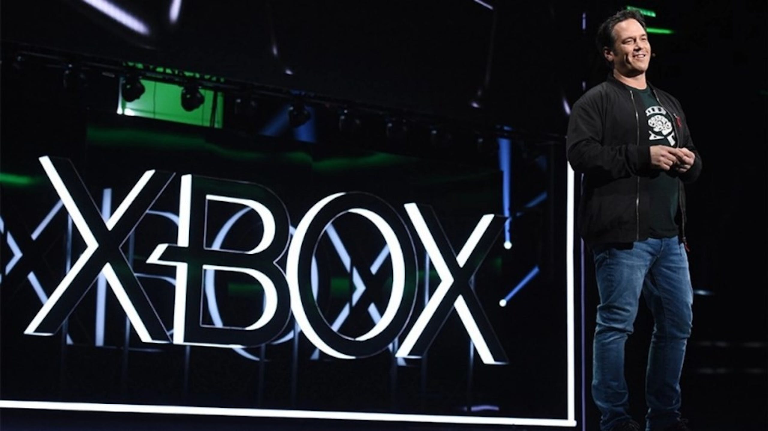 照片中提到了XBOX，跟Xbox遊戲商店有關，包含了e3 xbox、菲爾·斯賓塞、2019年電子娛樂博覽會、Xbox E3 2019 簡報、的Xbox