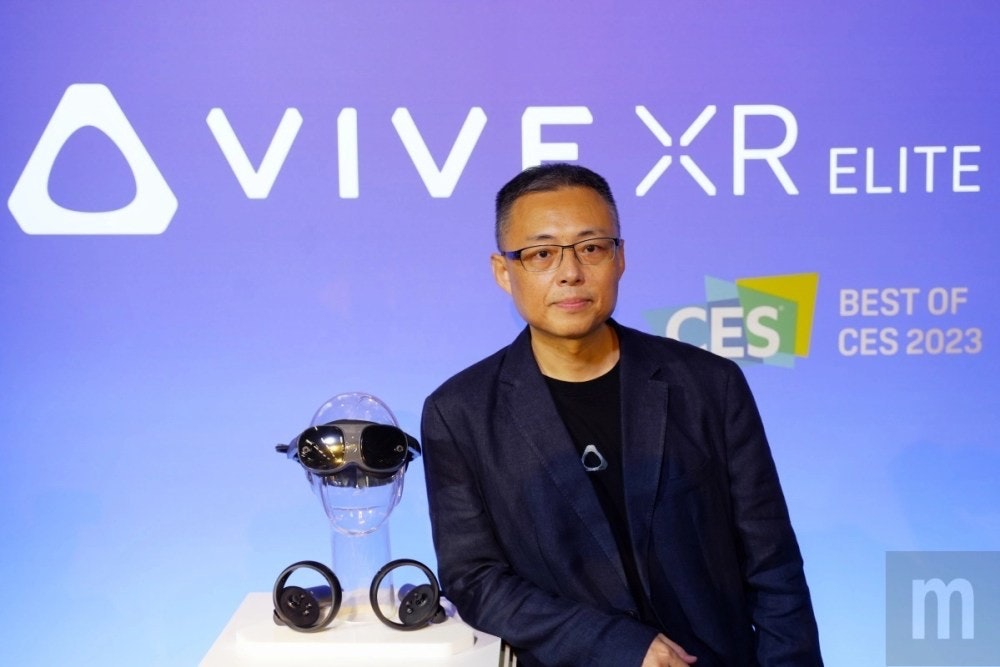 照片中提到了VIVEXR ELITE、BEST OF、CES CES 2023，跟電影通行證、消費者技術協會有關，包含了HTC Vive、頭戴式顯示器、宏達電、宏達電、虛擬現實耳機
