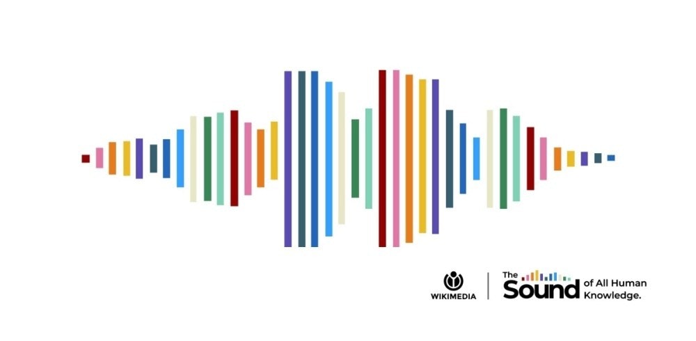 照片中提到了WIKIMEDIA、The、of All Human,跟維基媒體基金會、太陽頻道有關,包含了商標、聲音商標、維基百科、商標、錄音工作室