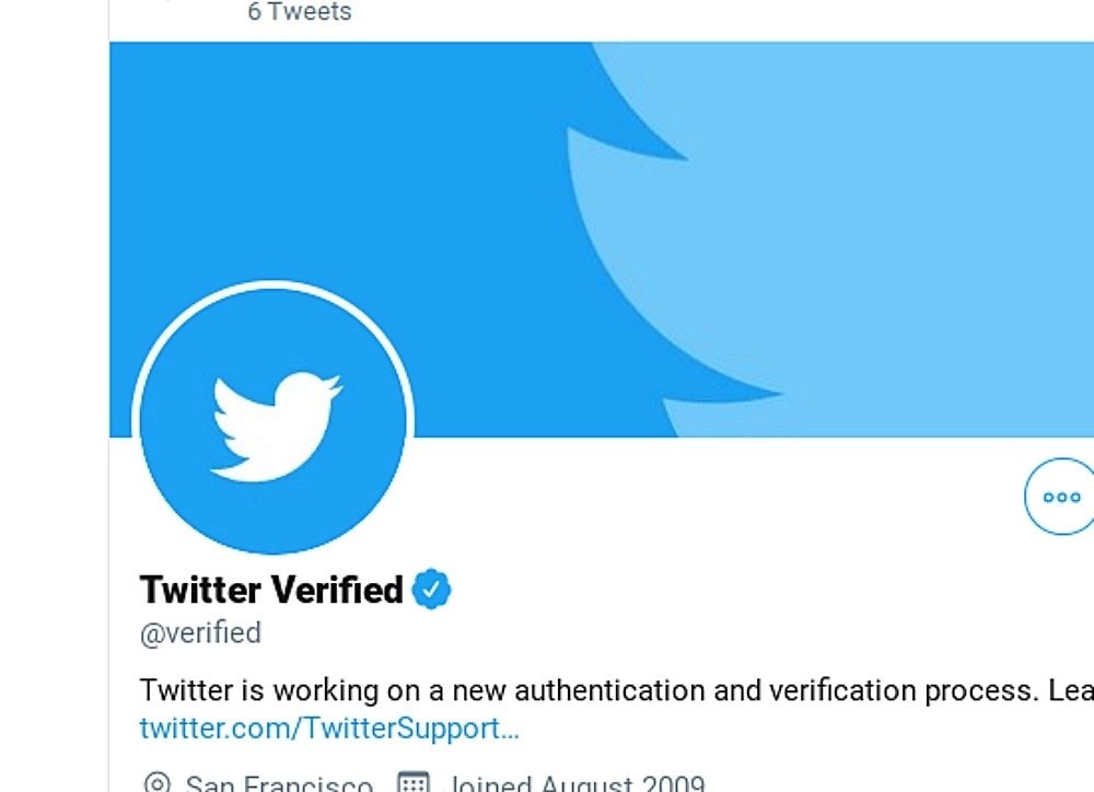 照片中提到了6 Tweets、Twitter Verified、@verified，跟美國甲狀腺協會有關，包含了推特驗證帳戶、帳戶驗證、帳戶、查看、用戶