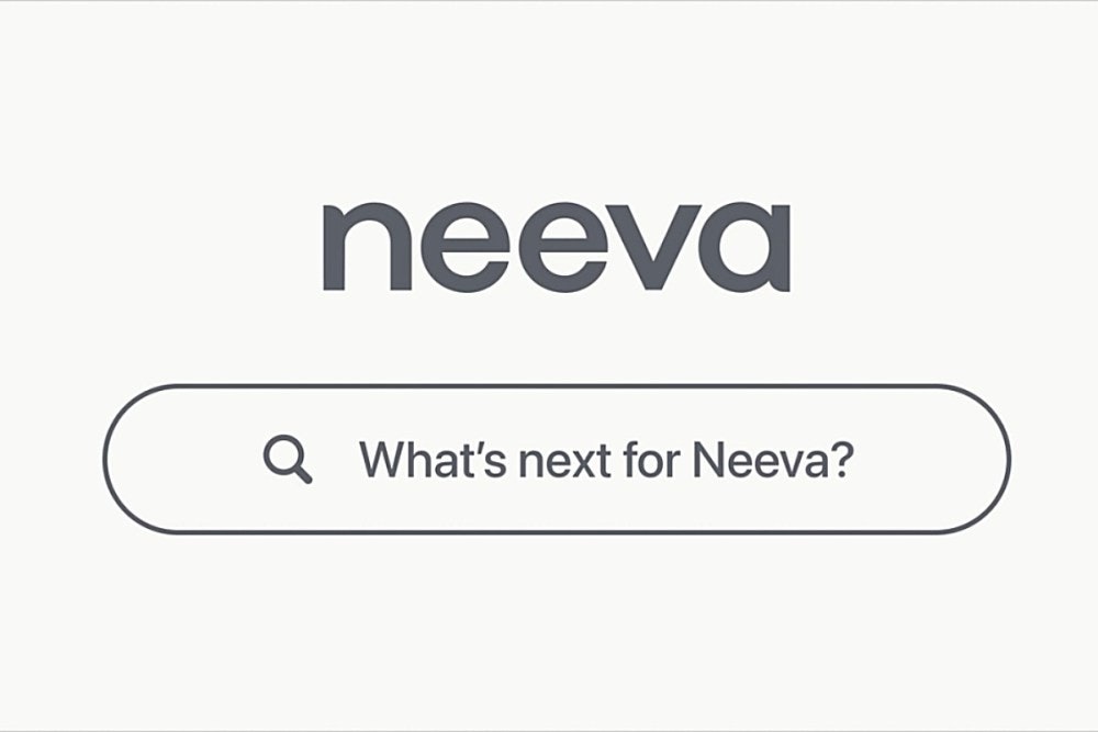 照片中提到了neeva、Q What's next for Neeva?，跟Neato機器人技術有關，包含了數、谷歌、涅瓦、卡西斯博客、人工智能