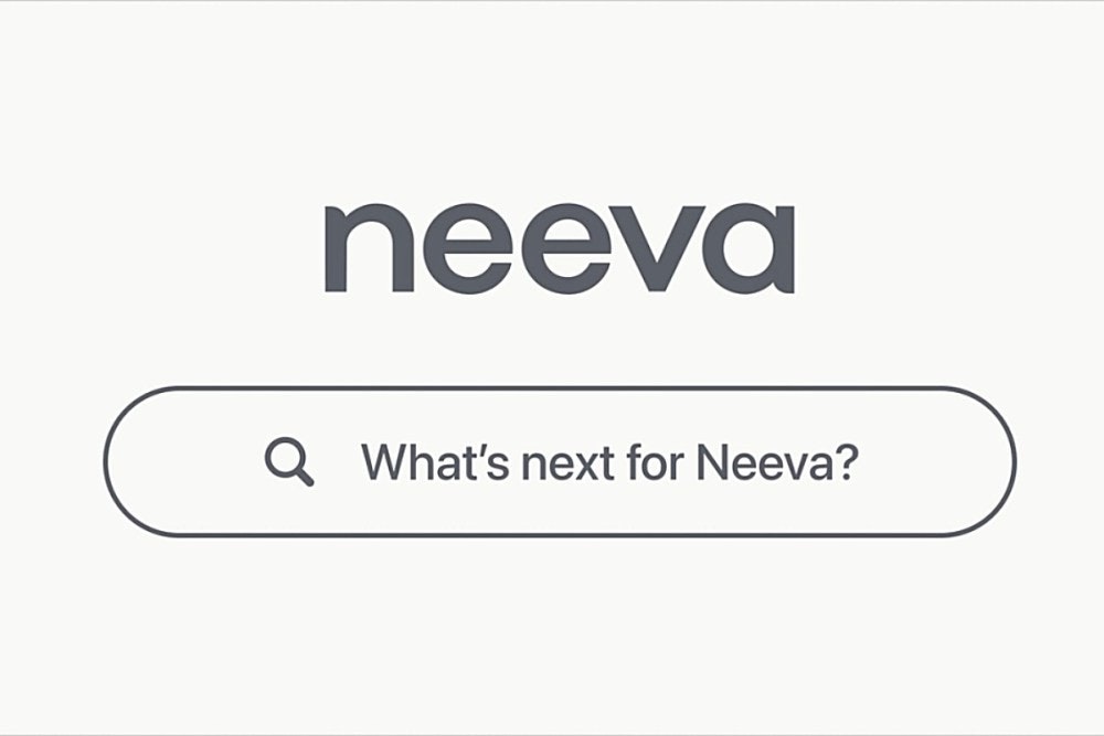 照片中提到了neeva、Q What's next for Neeva?,跟Neato機器人技術有關,包含了數、谷歌、涅瓦、卡西斯博客、人工智能