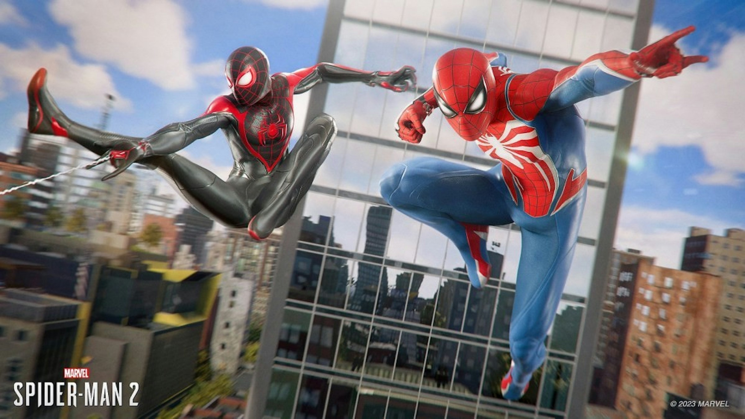 照片中提到了MARVEL、SPIDER-MAN 2、20.3，包含了蜘蛛俠2 PS5、漫威的蜘蛛俠2、漫威的蜘蛛俠、的PlayStation 5、漫威的蜘蛛俠：邁爾斯·莫拉萊斯