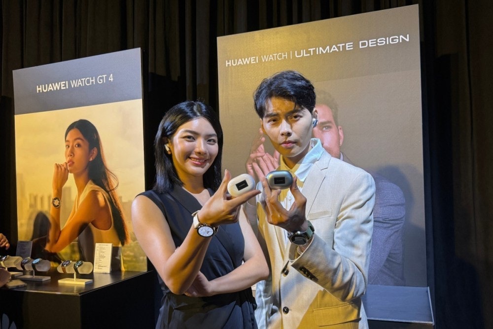 照片中提到了HUAWEI WATCH GT 4、MIC、HUAWEI WATCH | ULTIMATE DESIGN,包含了通訊、公共關係、通訊、產品、上市