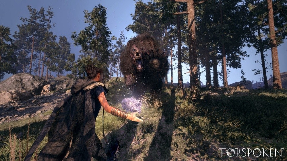 照片中提到了FORSPOKEN、10,包含了雅典娜計劃、被遺忘的、的PlayStation 5、的PlayStation 4、Square Enix公司