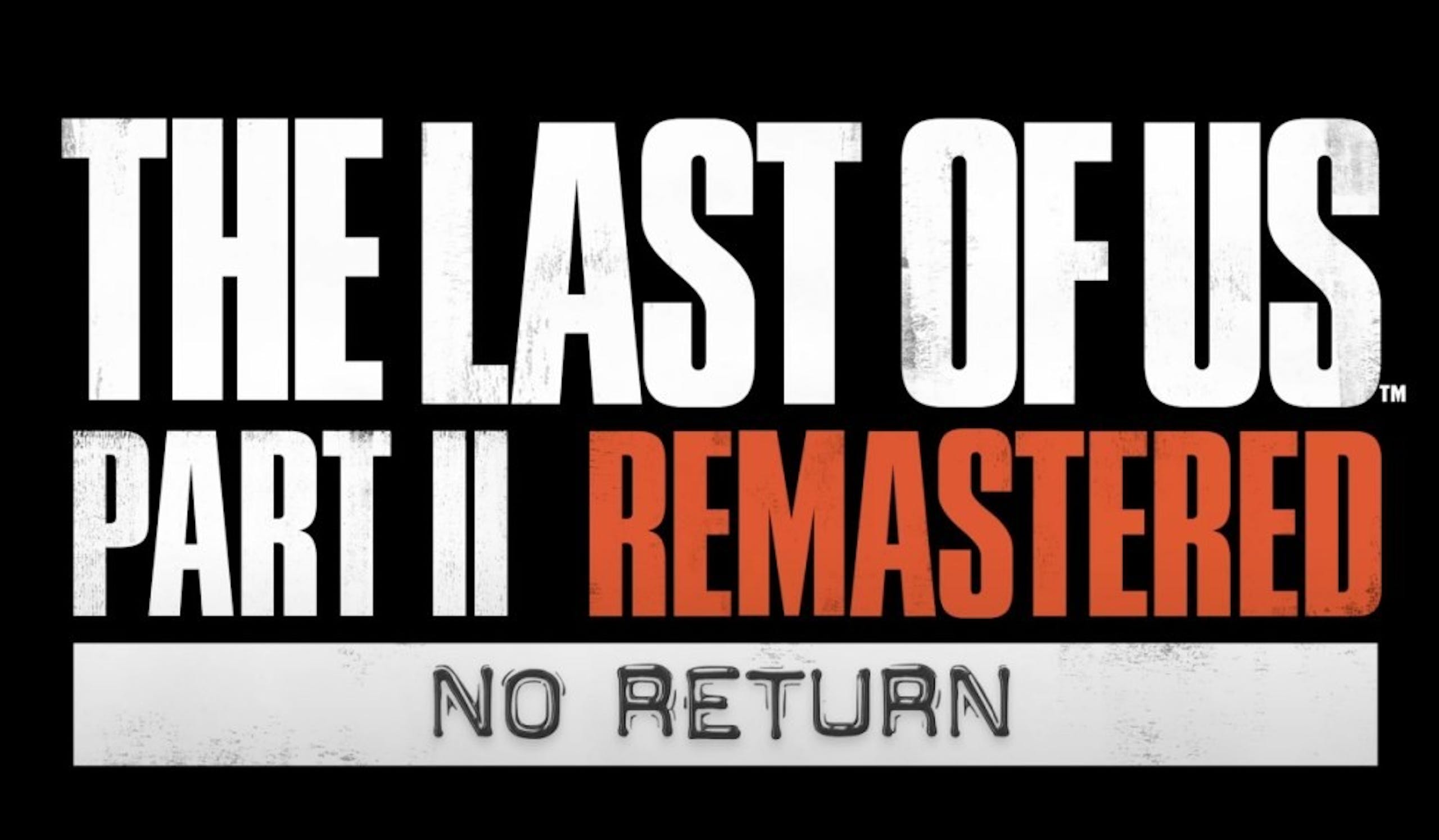 照片中提到了THE LAST OF US、PART II REMASTERED、NO RETURN，跟我們的最後一部分第二部分有關，包含了最後生還者推特標題、我們的最後、最後生還者第一部分、我們最後的主人