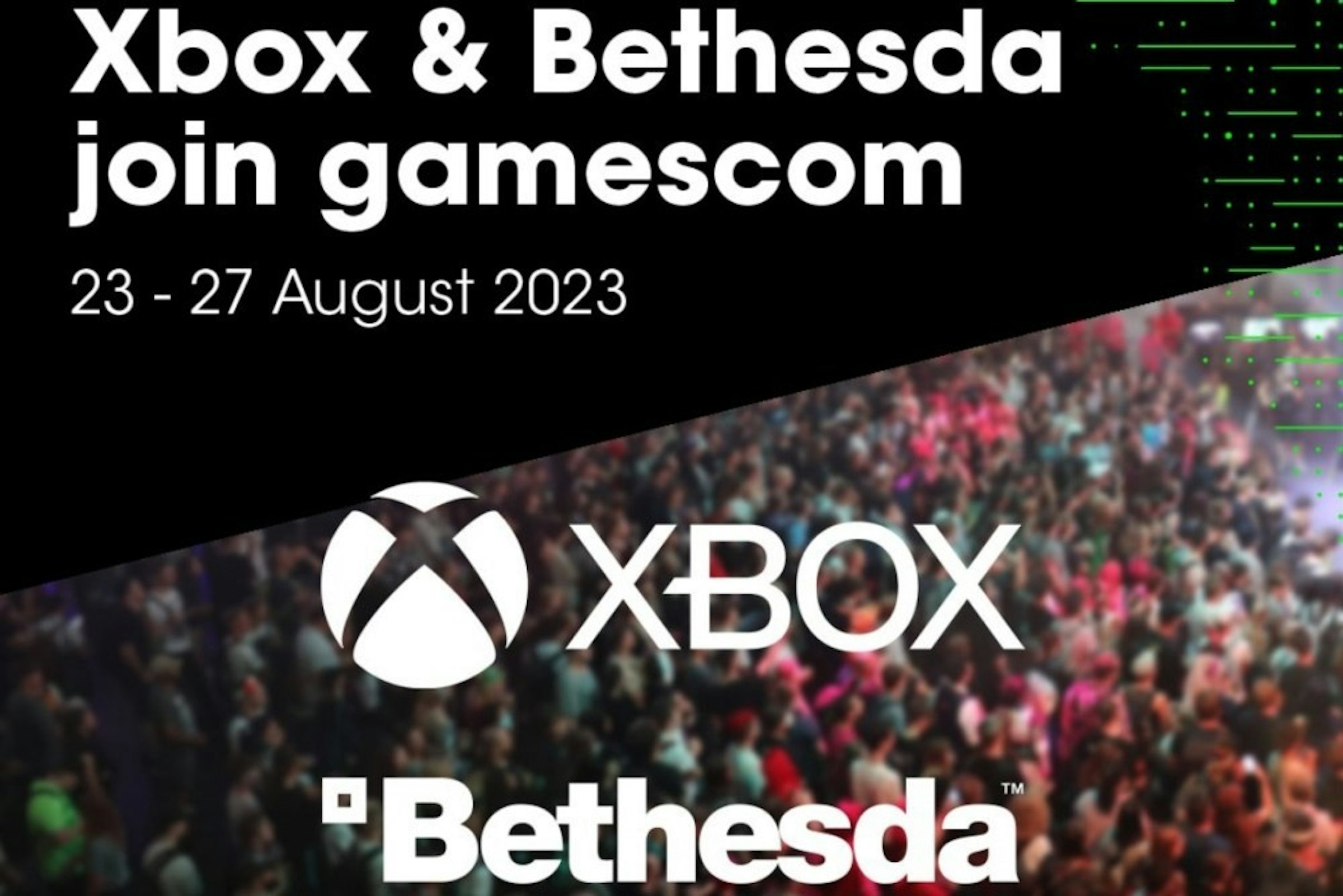 照片中提到了Xbox & Bethesda、join gamescom、23-27 August 2023，跟貝塞斯達軟件、的Xbox有關，包含了Xbox Live 禮品卡 100、Xbox 禮品卡、Xbox 100 美元禮品卡、禮物卡、禮品