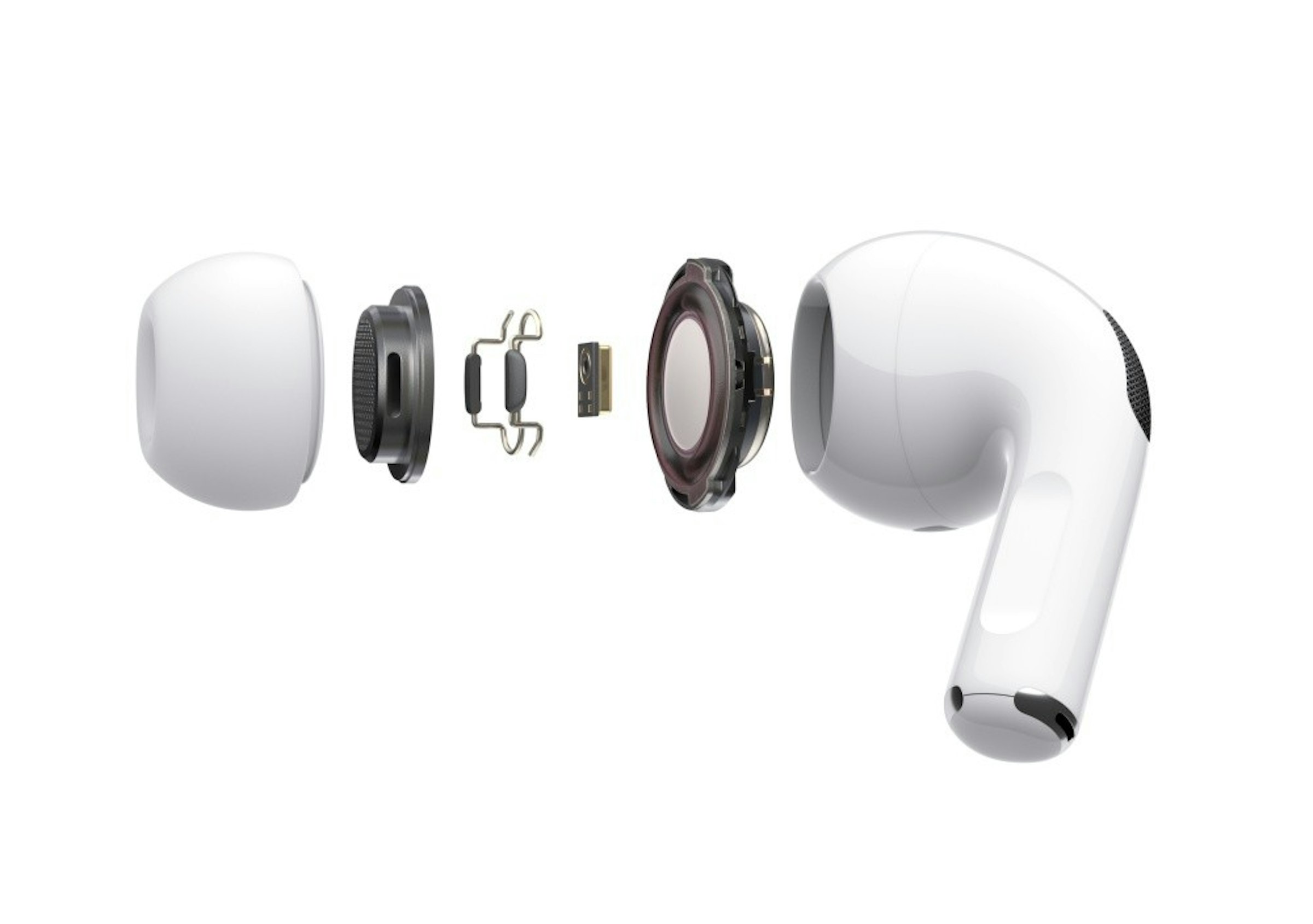 照片中包含了AirPods Pro 2、麥克風、頭戴式耳機、AirPods Pro、蘋果 AirPods Pro 2