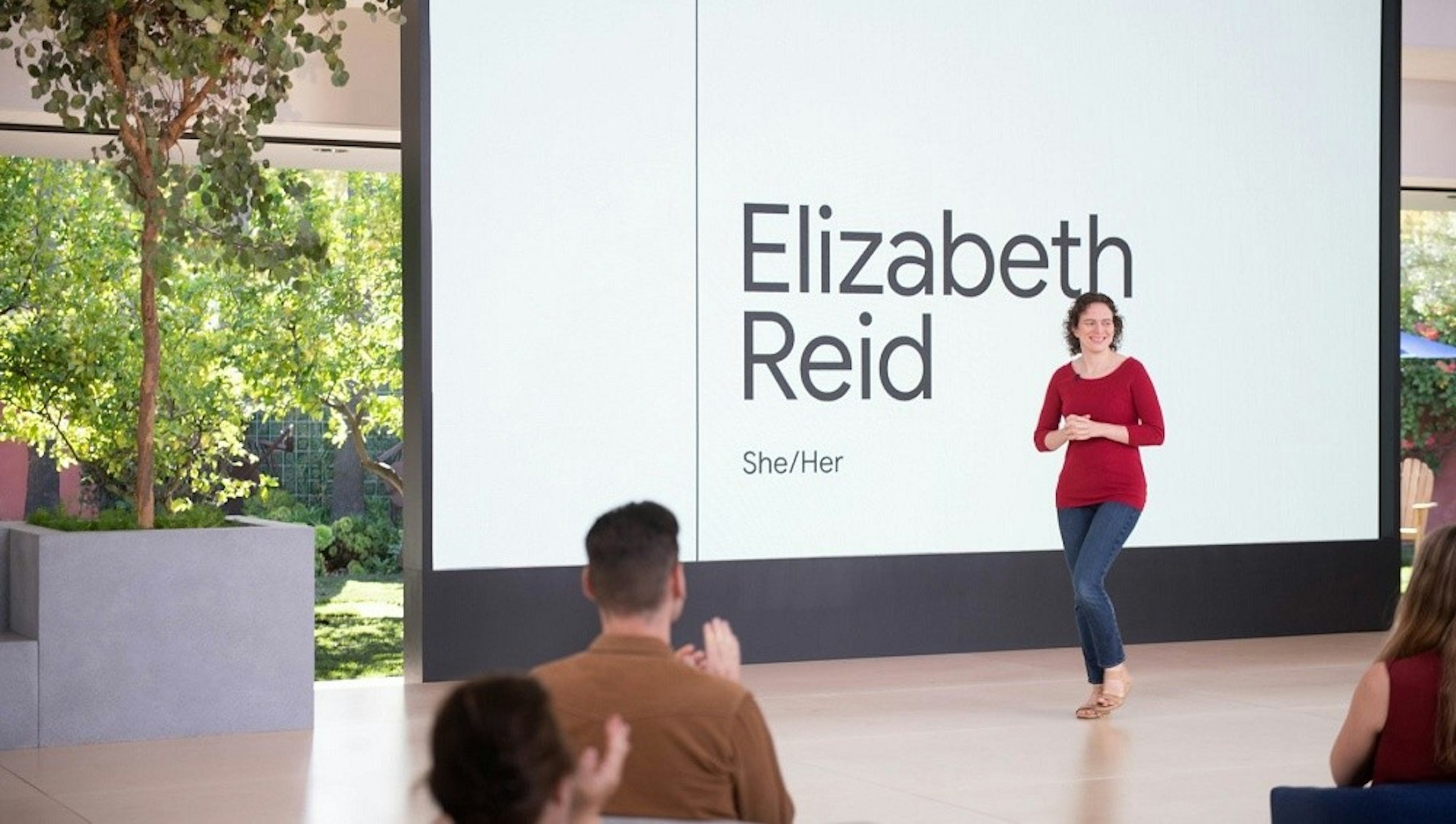 照片中提到了Elizabeth、Reid、She/Her，包含了慣例、谷歌、谷歌、谷歌搜索、谷歌