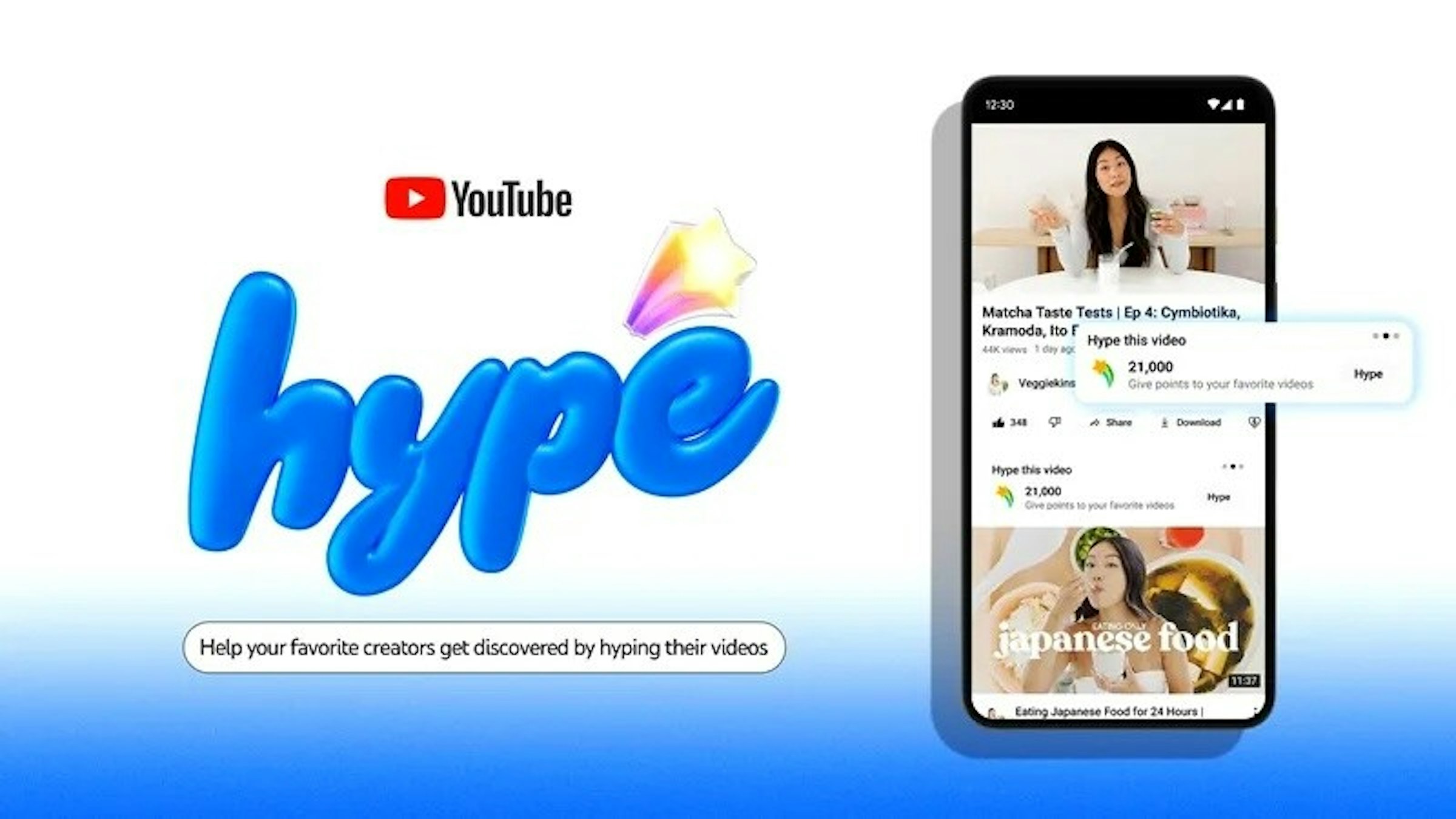 照片中提到了12:30、► YouTube、hype，包含了的YouTube、的YouTube、YouTube短褲、平面設計、圖片